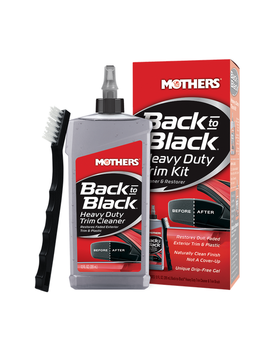 MOTHERS 06141 BACK TO BLACK HD TRIM CLEANER KIT 12 OZ